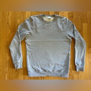 Asket Sweatshirt Mens Gray Pullover French Terry Crew Fleece Medium Long
